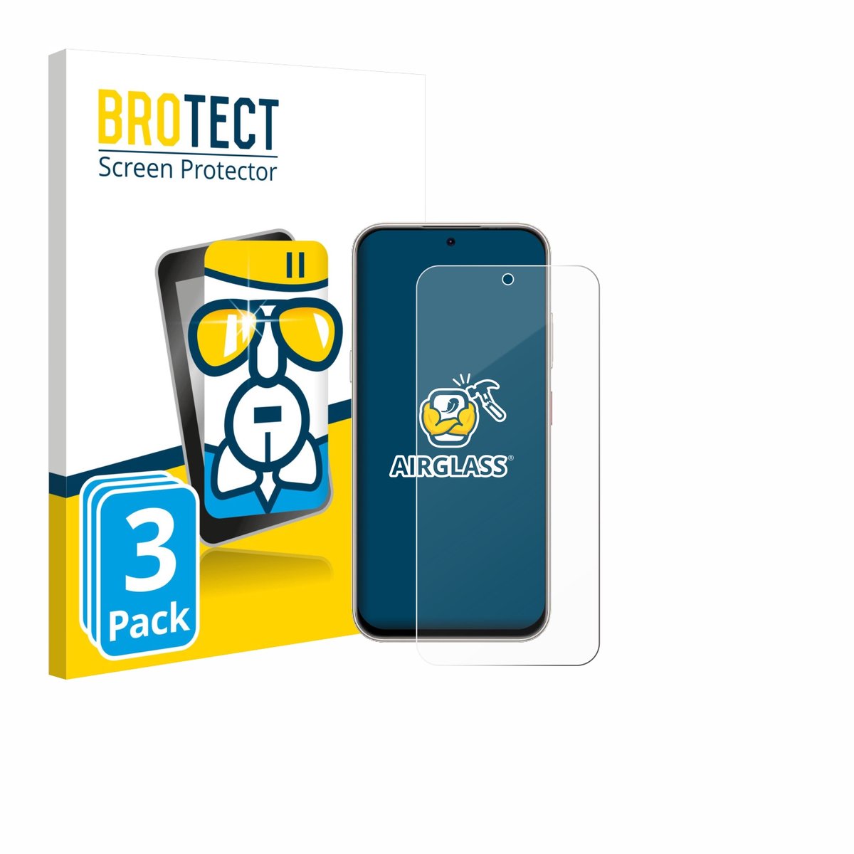 Screenprotector 3 Stuks voor Nubia V80 Pro Beschermglas transparant
