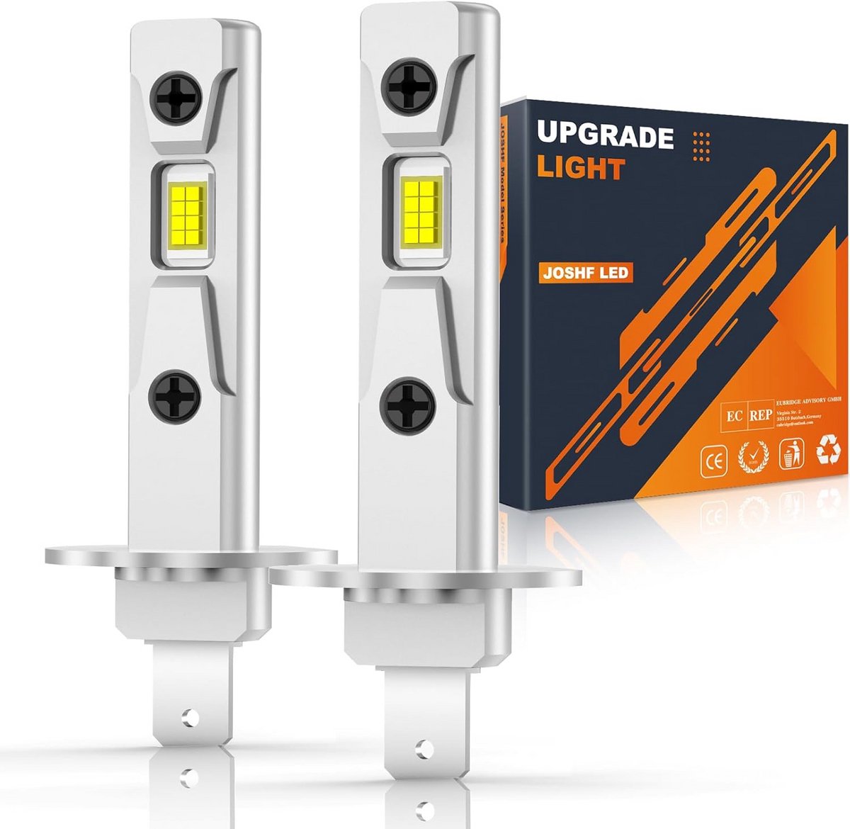 Krachtige H1 LED Vervangingslampen Set 30000LM 6500K Wit Groot- en Dimlicht Auto