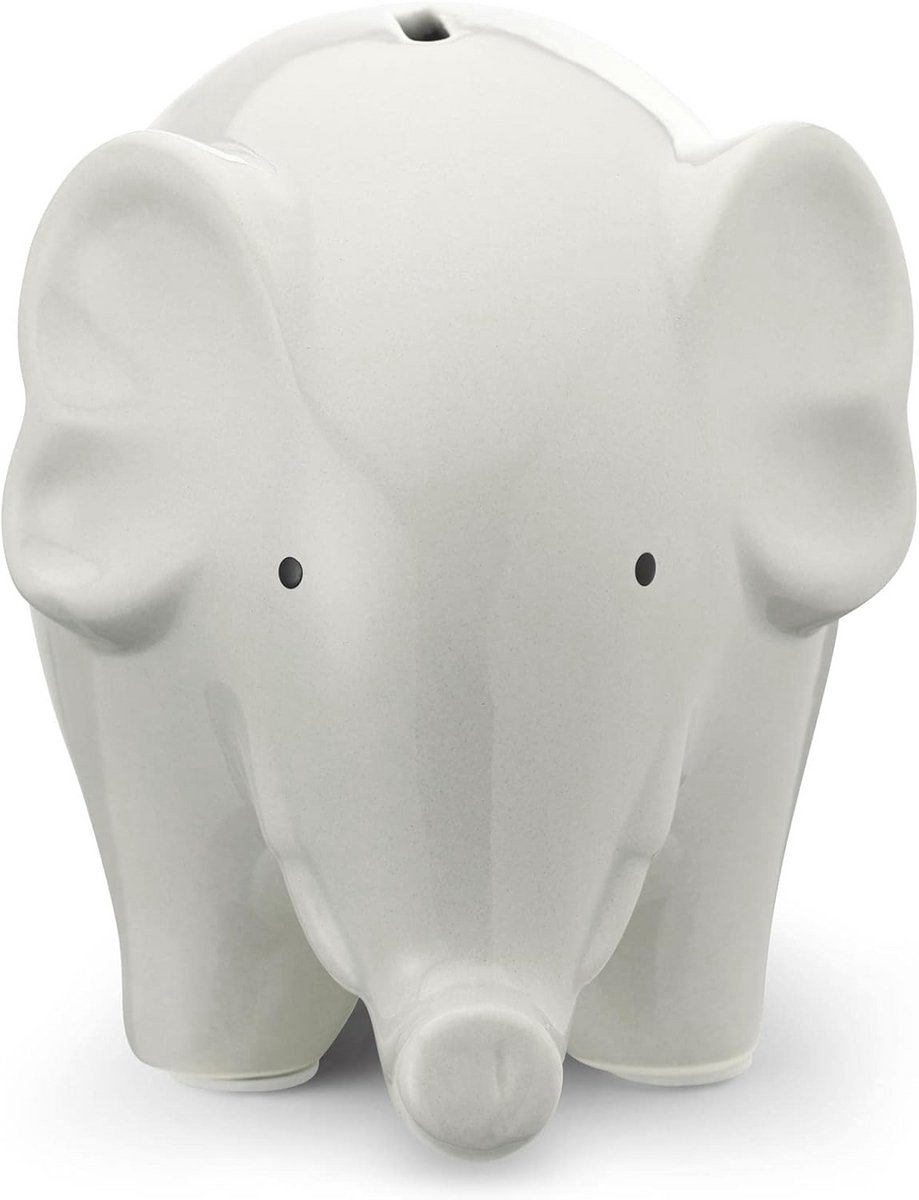 Schattige Witte Olifant Spaarpot voor Kinderen - Duurzame Hars Spaarvarken