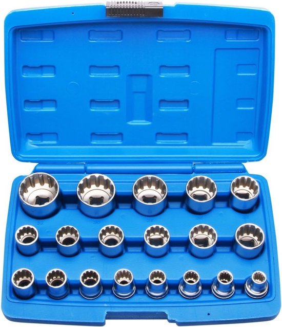 19-delige Dopsleutelset 1/2 Inch - Metrische en Torx Koppen in Koffer | bol