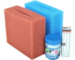 Complete Onderhoudsset Vijverfilter Spons & Starter - Vervangingskit voor 9W Filtratie