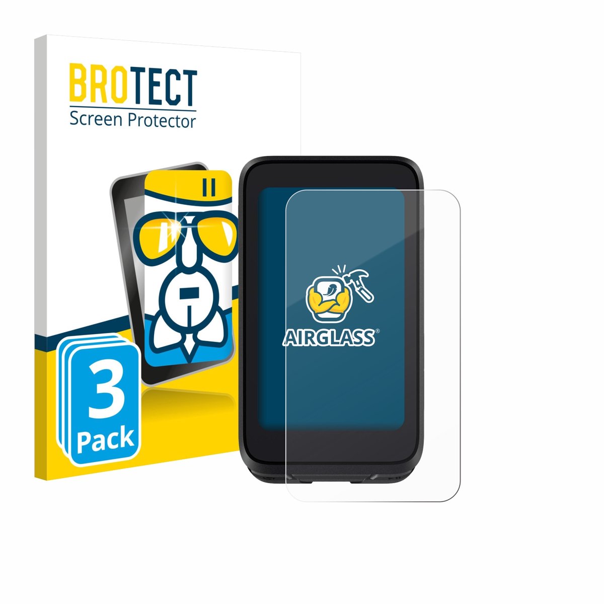 Screenprotector 3 Stuks voor igpsport BiNavi Air Beschermglas transparant