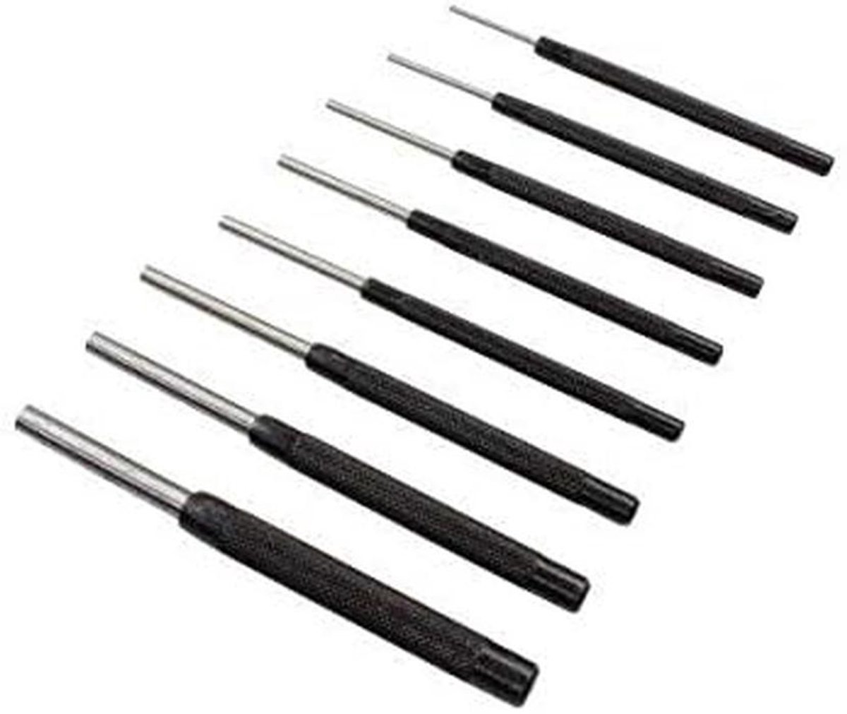 8-delige Pin Punch Set - Parallelse Doorhaal- en Splijtpennen (2,4mm - 9,5mm)