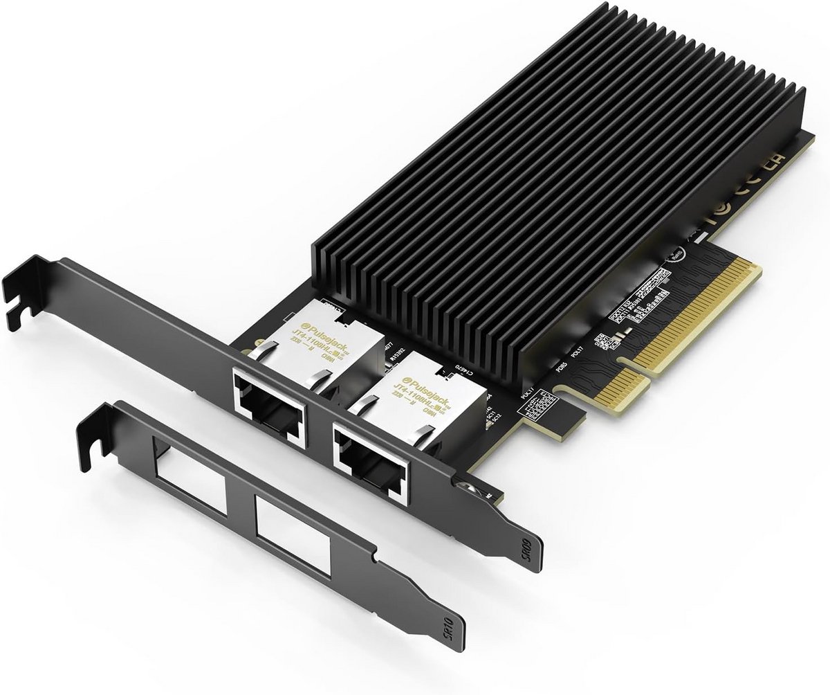 Dual 10G RJ45 PCI-E Netwerkkaart | 10Gb Ethernet Adapter voor Servers en PC