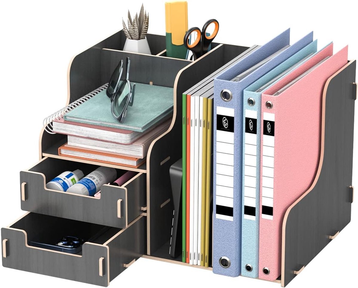Stabiele Desktop Organizer voor Opslag van Bureauaccessoires en Documenten