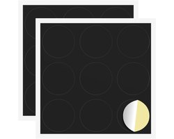 vidaXL - Zelfklevende - schroefcover - 2 - st - Zwart - Ø - 20 - x - 0,5 - mm