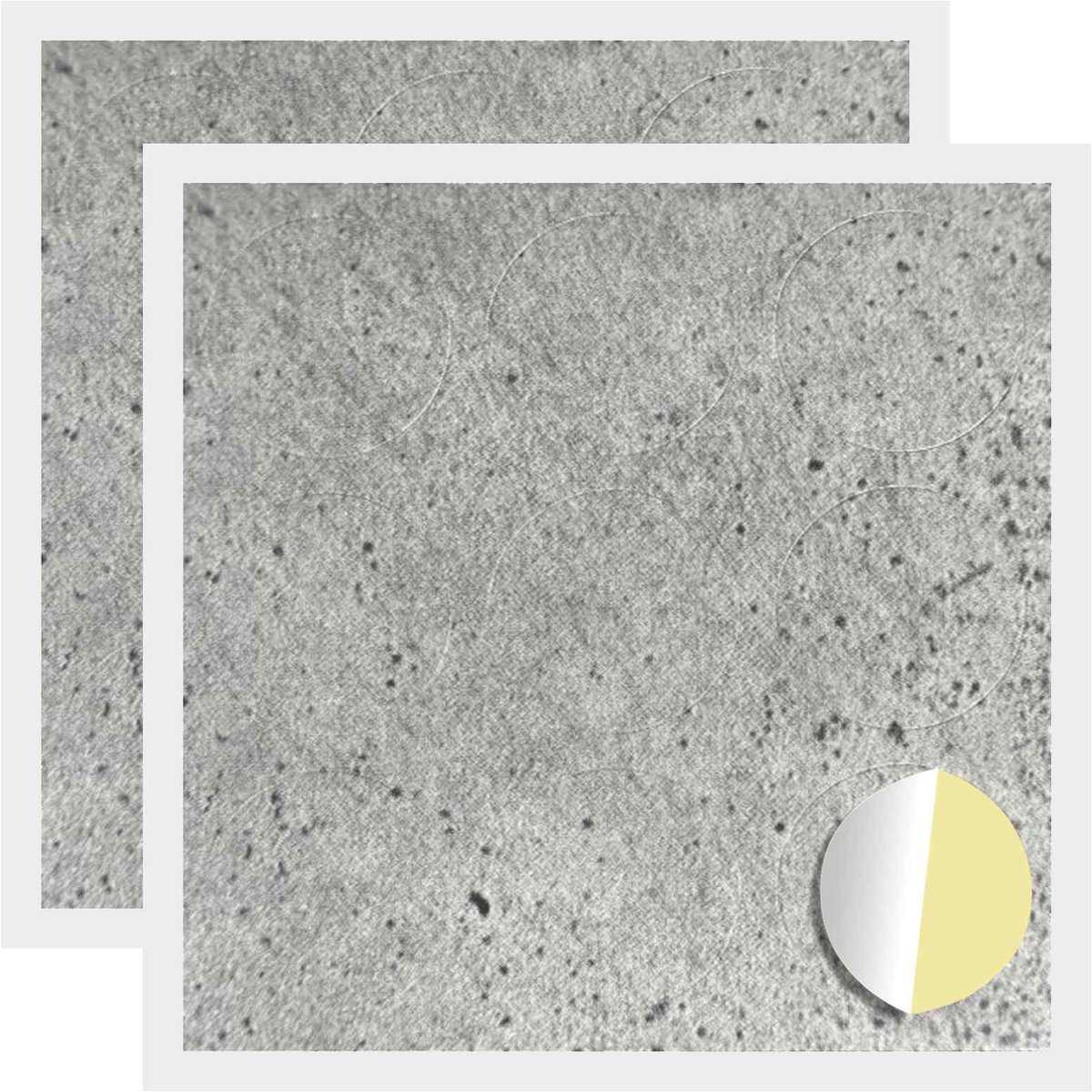 vidaXL - Zelfklevende - schroefcover - 2 - pcs - Beton - Grijs - Ø - 20 - x - 0,5 - mm