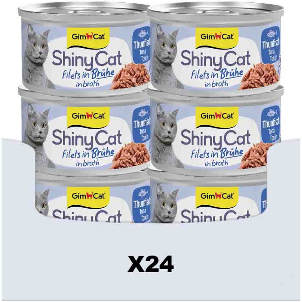GimCat 70 g - GimCat ShinyCat Filets in broth tonijn