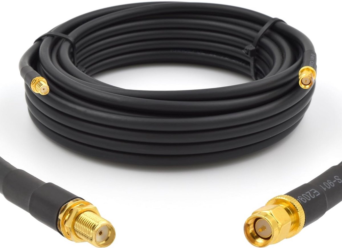 SMA Male naar SMA Female Verleng Coaxkabel 3m 50Ohm Lage Verlies Antennekabel voor 3G 4G 5G Signaalversterker