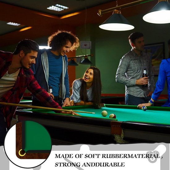 Rubberen Bumpers - Tafelkussens - Biljart Spelen - Zachte Textuur - 6 Stuks - Zwart — afbeelding 4