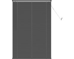 vidaXL - Venetiaanse - jaloezie - Zilvergrijs - 150 - x - 80 - cm - 25 - mm - PVC