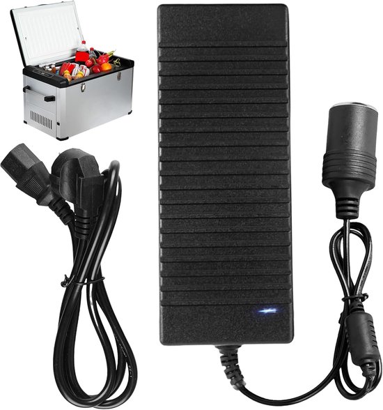 230V naar 12V Spanningsomvormer 10A - Adapter voor Auto Accessoires (Koelbox, Stofzuiger)