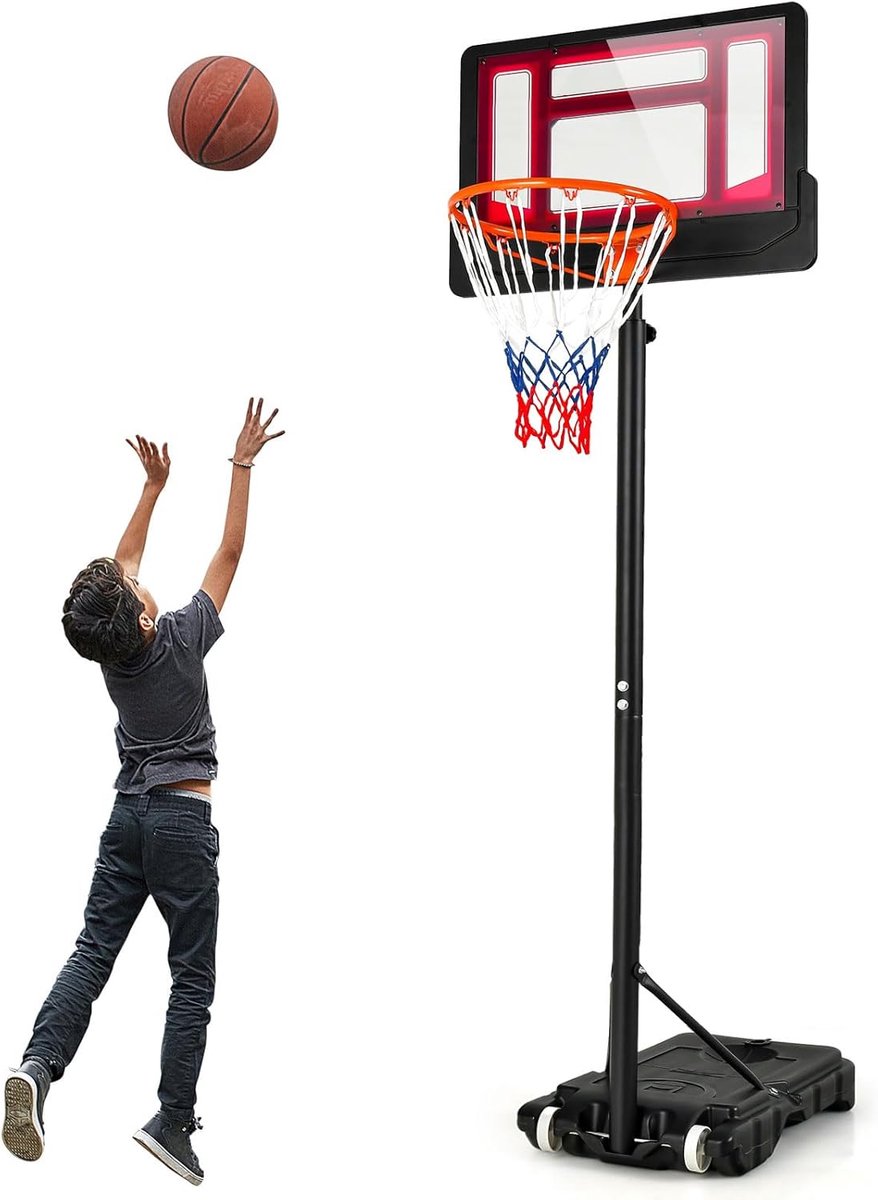 Verstelbare Basketbalkorf Vrijstaand - Binnen en Buiten Gebruik