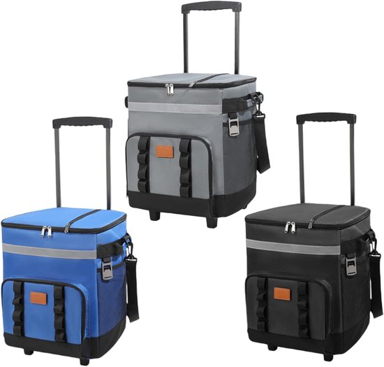 Grote Opvouwbare Koelbox op Wielen met Handvat - 35L Waterdicht voor Picknick & Strand — afbeelding 4