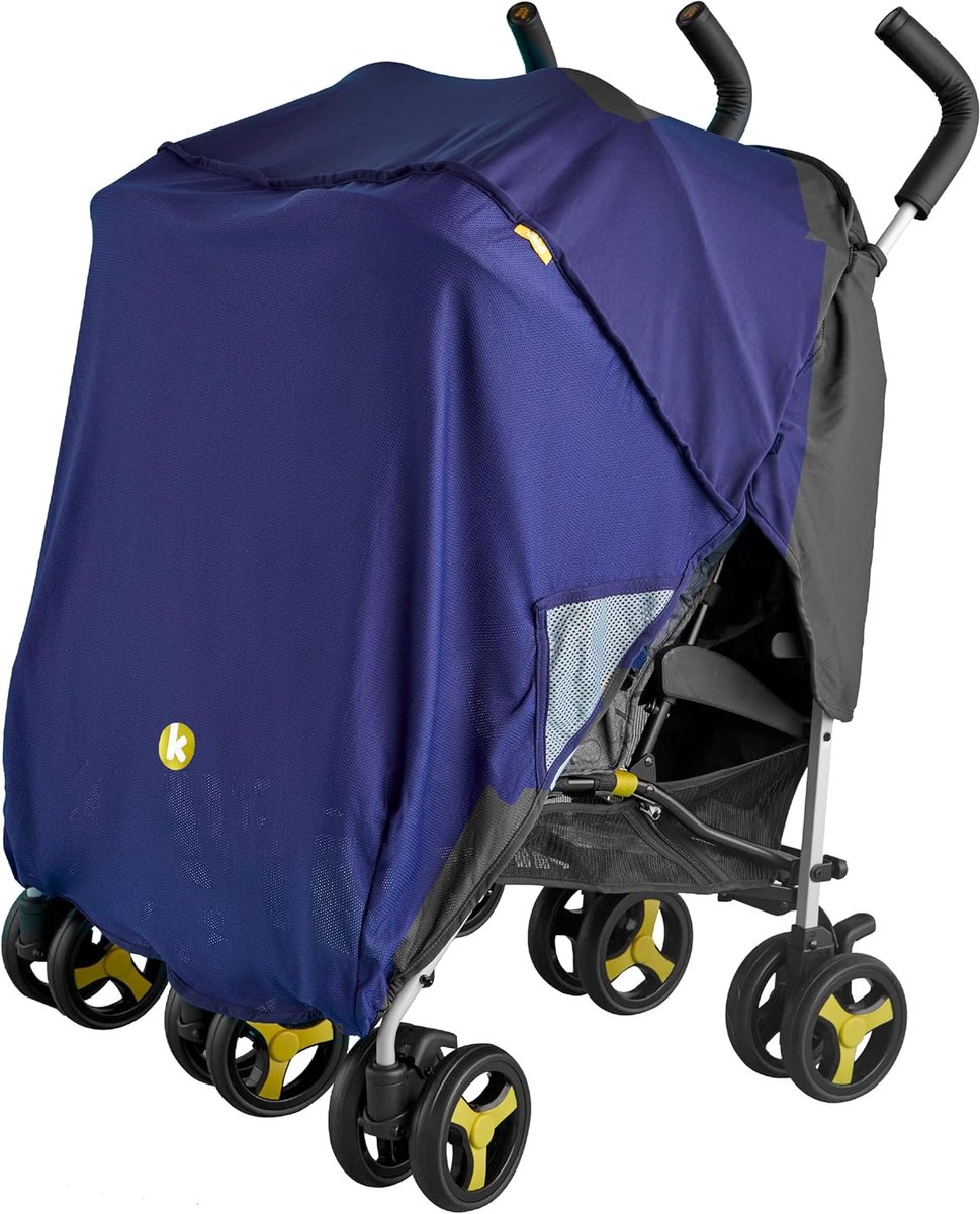 Universele Dubbele Buggy & Kinderwagen Zonnekap - UV-bescherming & Ventilatie