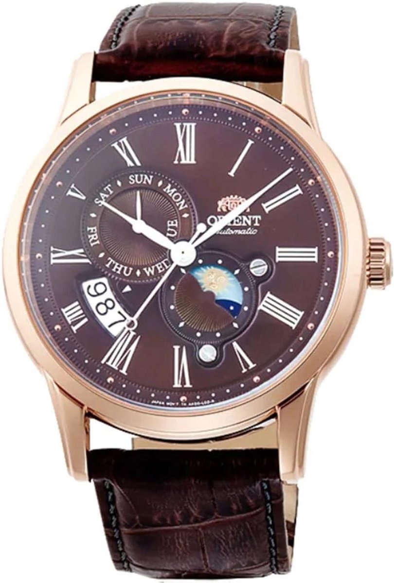 Automatisch Herenhorloge Roségoud met Leren Band
