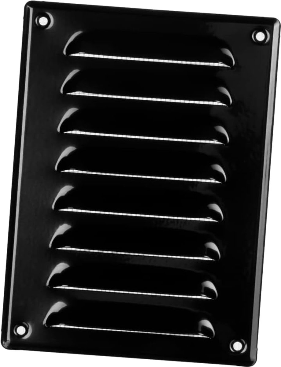 Ventilatierooster 140x190mm Zwart met Inseps- en Afvoerrooster
