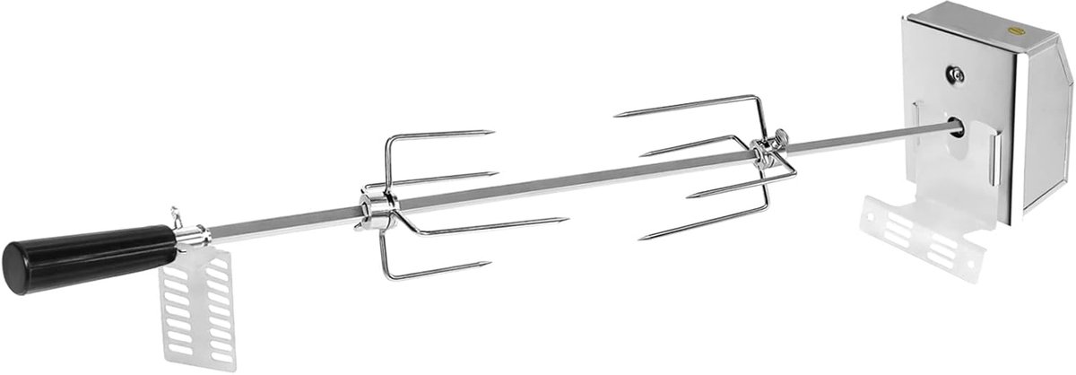 Elektrische BBQ Rotisserie Spit 107 cm RVS met Motor voor Gasgrill