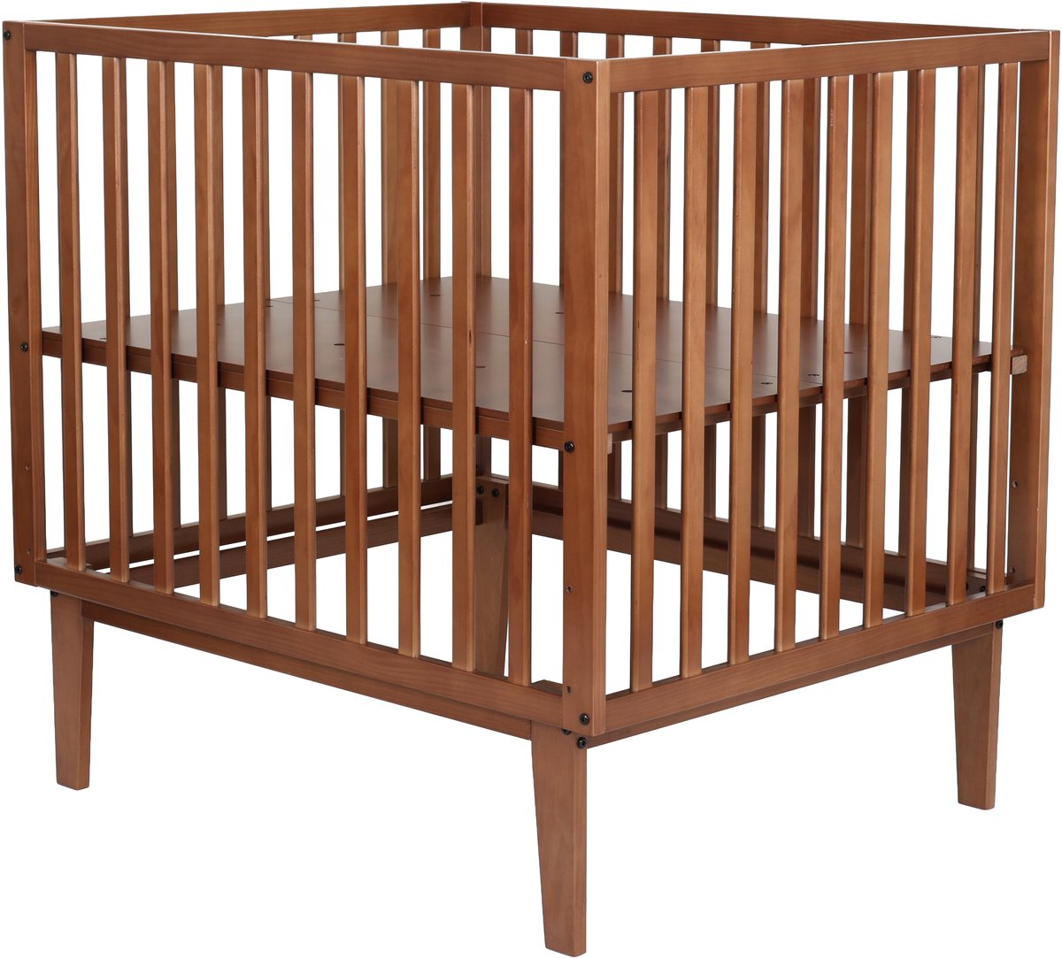 Born Lucky Cubo Baby Box / Babybox / Kinderbox – 100x80 cm – Verstelbare Bodem – Walnoot – foto 7