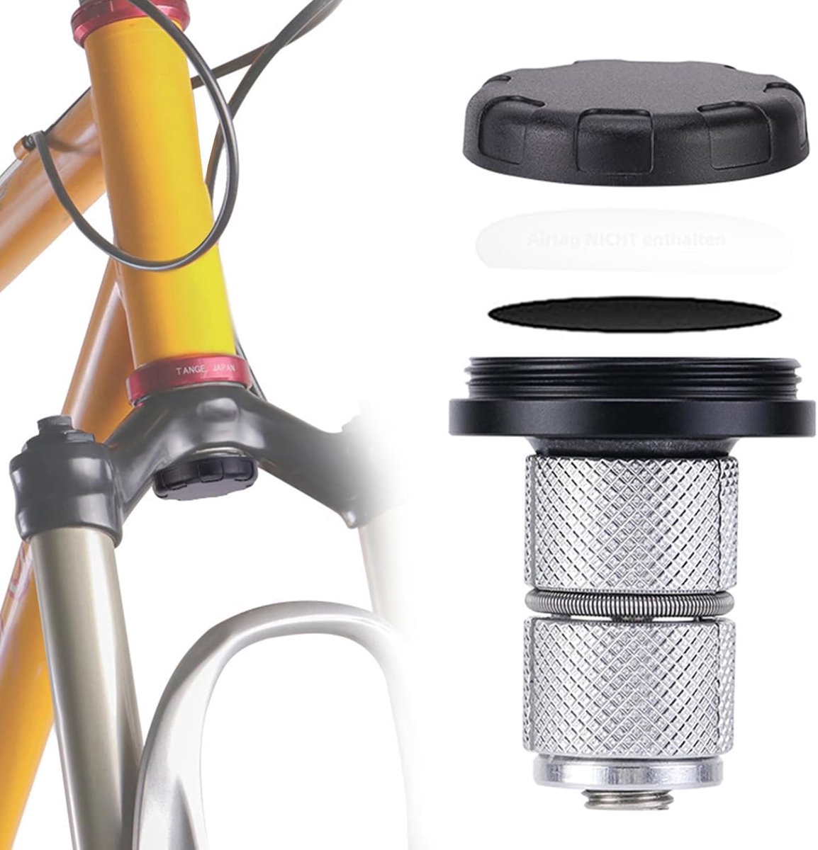 Fiets AirTag Houder met Anti-Diefstal Bescherming voor Stuurpen - Waterdicht & Universeel
