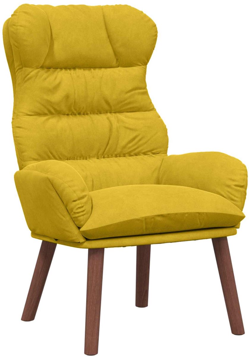 vidaXL Fauteuil - Geel - 69 - x - 74 - x - 93 - cm - Fluweel