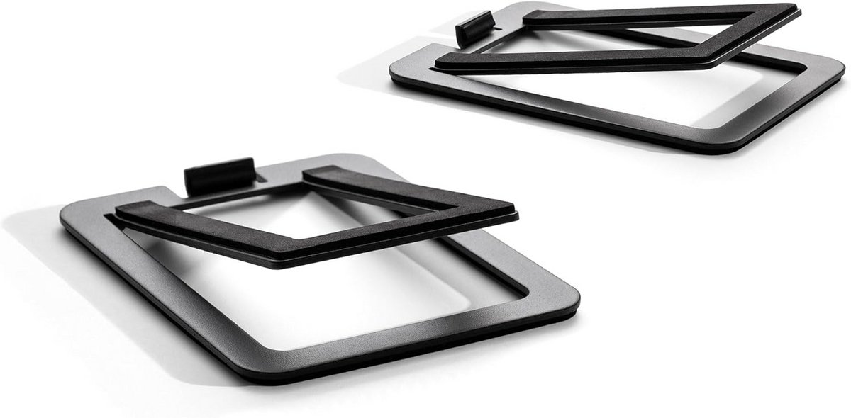 Set van 2 Metalen Speaker Stands - Schuin voor Boekenplankspeakers en PC Audio