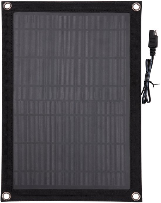 Technaxx TX-209 - Druppellader op zonne-energie - 12V - 10W - Ingebouwde Diode - Zuignappen - Compact ontwerp