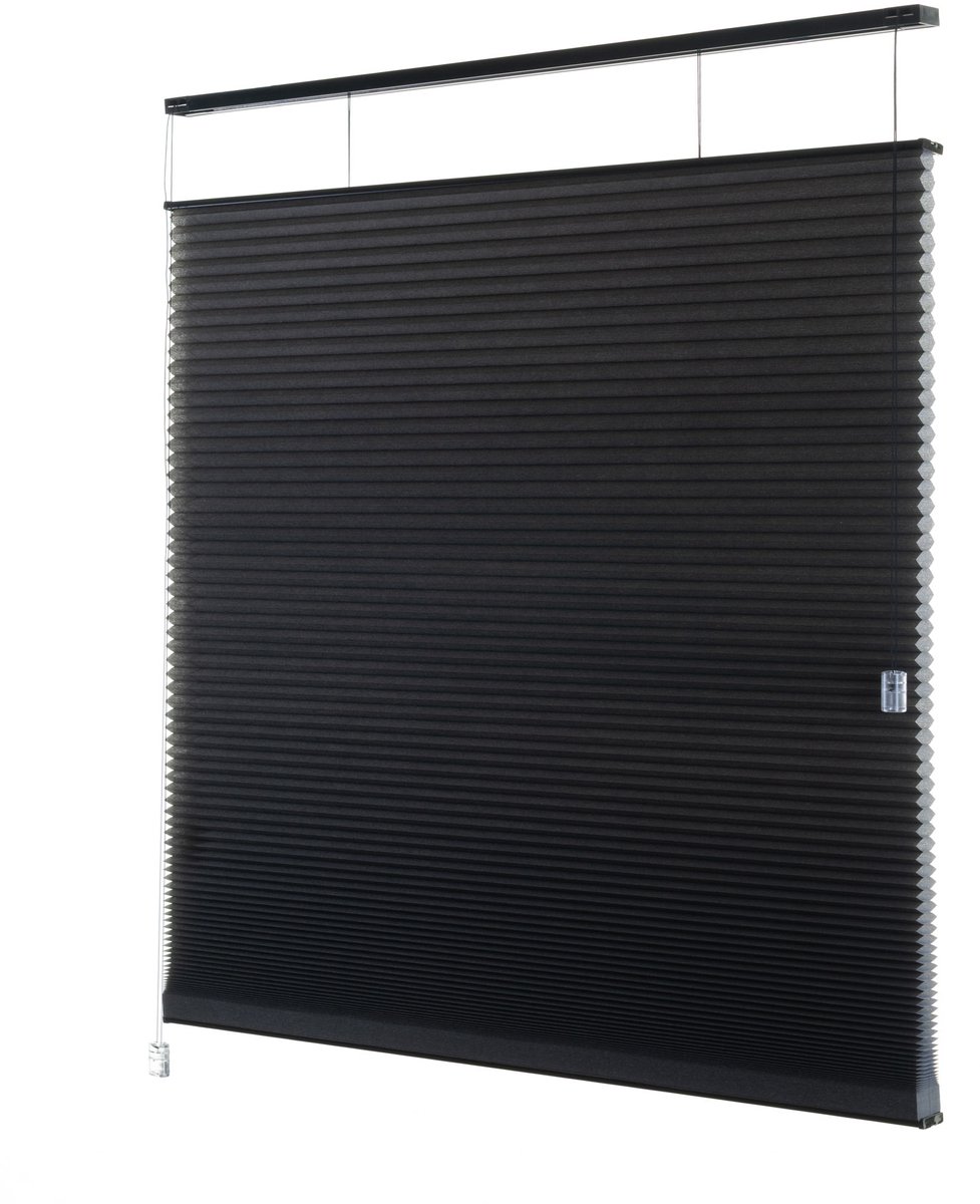 Dutchblinds - Plisségordijnen - lichtdoorlatend - Antraciet - 60 x 250 cm - Raamdecoratie 