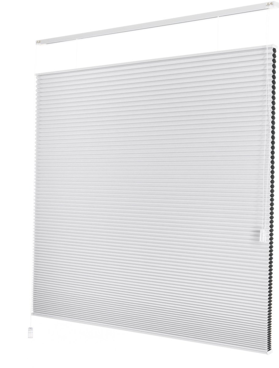 Dutchblinds - Plisségordijnen - verduisterend - Wit - 280 x 175 cm - Raamdecoratie op maat