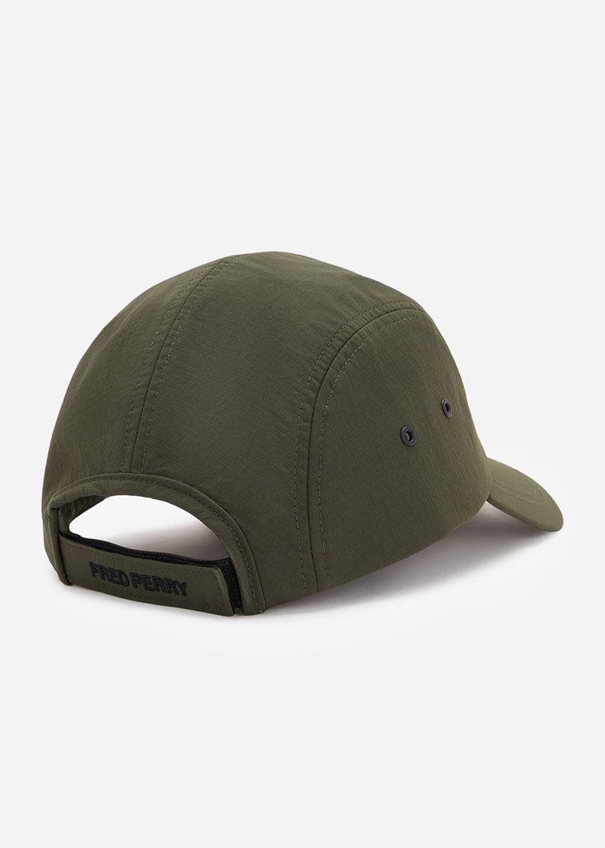 Fred Perry 5 panel ripstop cap - hunting green
