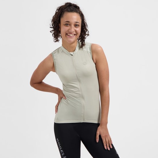 Rogelli Essential II Fietsshirt Dames - Mouwloos Wielrenshirt - Taupe - Maat XL