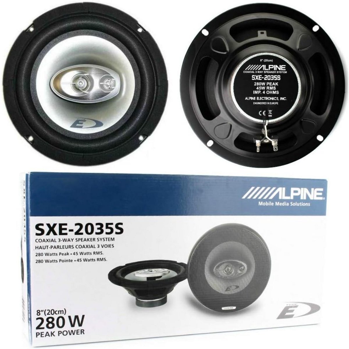 2 Stuks 3-Weg Coaxiale Auto Luidsprekers 20cm 8 Inch 280W Max 4 Ohm