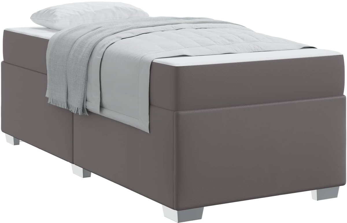 vidaXL - Bedframe - Grijs - 80 - x - 200 - cm - PVC