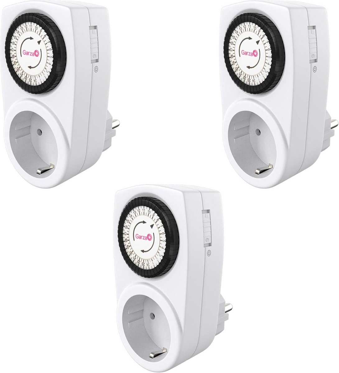 Analoog Mini Tijdslot 3 Stuks - 24 Uurs Programmeerbaar