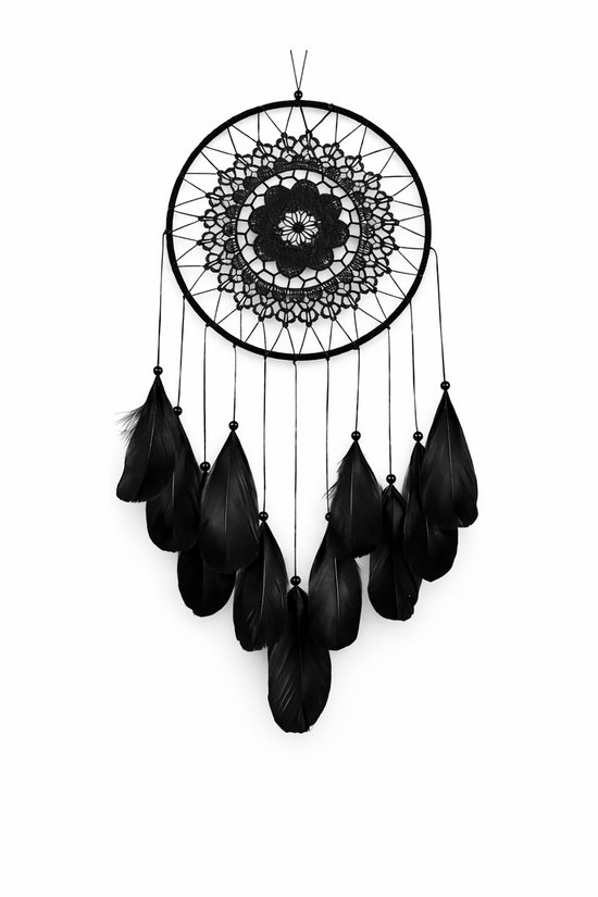 Grand Dromenvanger XL - Dreamcatcher - Groot - Dreamcatcher - Zwart