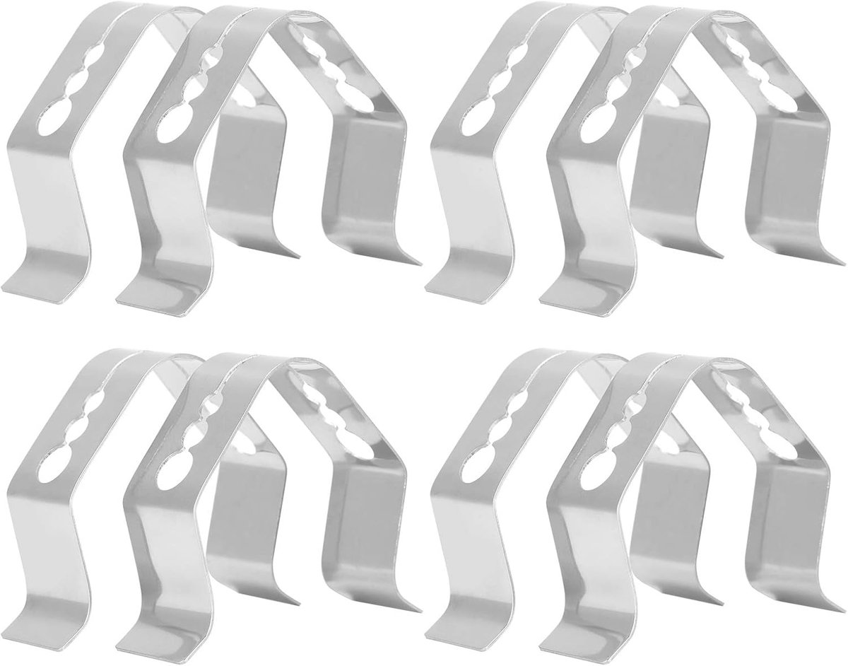 8x RVS BBQ Temperatuur Sonde Clips - Vaatwasserbestendig Grillhouder voor Roosters