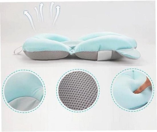 Baby Bad Kussen - Bad Ondersteuning - Veilig Baden - Sit-Me-Up Support - 76x51 cm - Groen — afbeelding 5