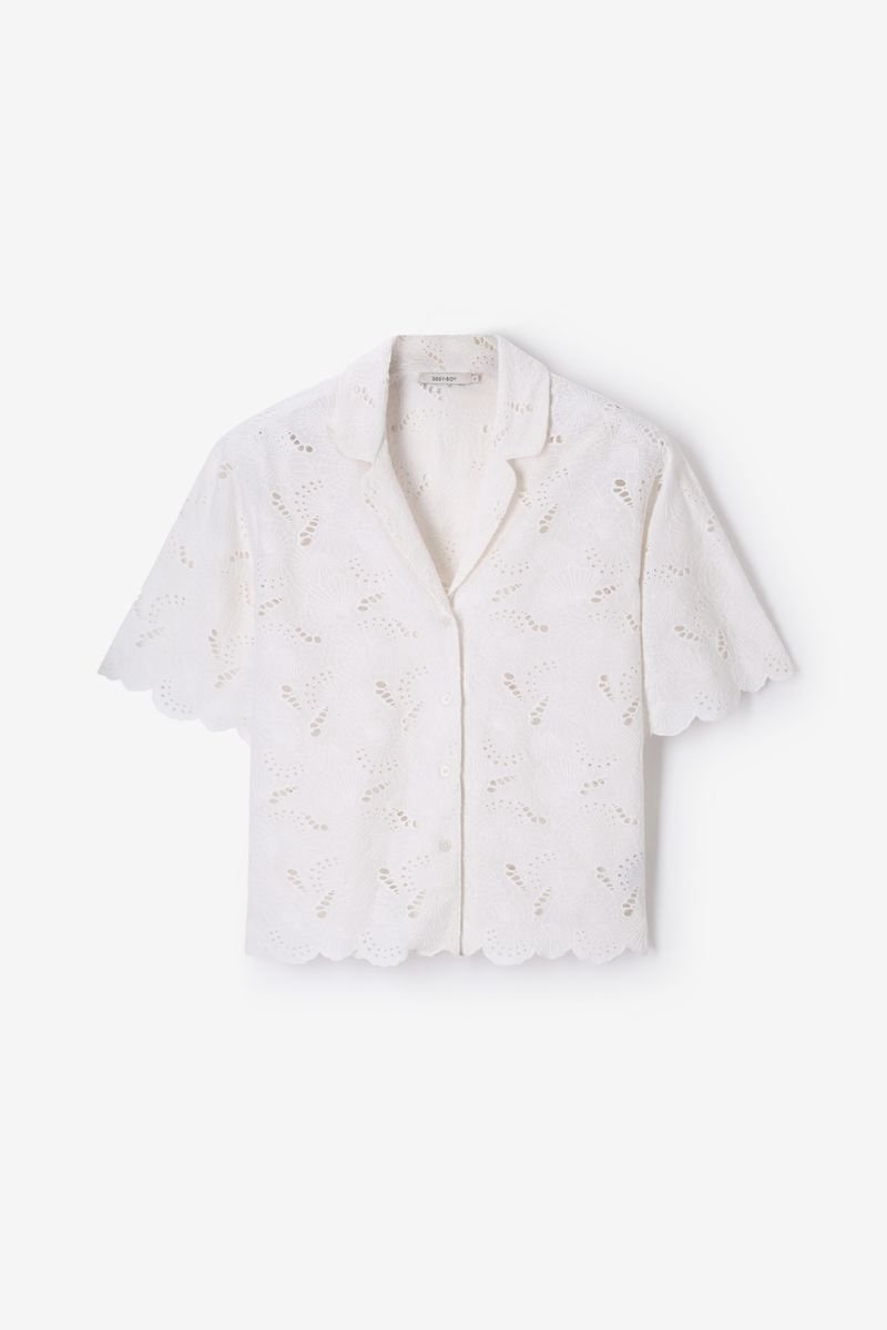 Sissy-Boy - Witte blouse met broderie