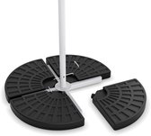 Tristar Parasoltegels - 100x100cm - 4 Tegels - Parasolvoet voor Kruisvoet - Vulbaar tot 52 Liter - Zwart - PA-7907