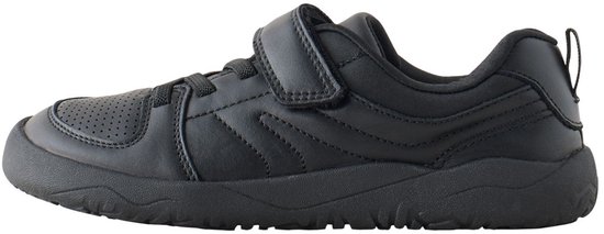 Next - Jongens - Barefoot leren elastische veterschoenen voor school met 1 klittenbandje - Zwart
