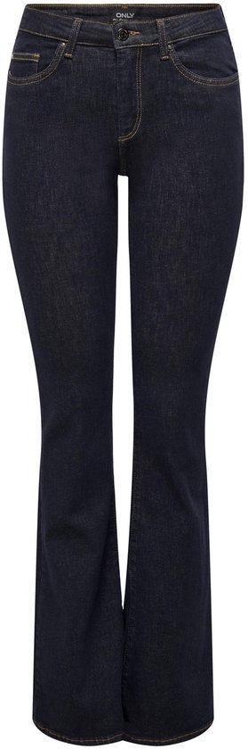 Only Jeans Onlblush Mid Fl Stayblue Dnm Rea023 15327135 Denim Dark Blue pour femme, taille W30