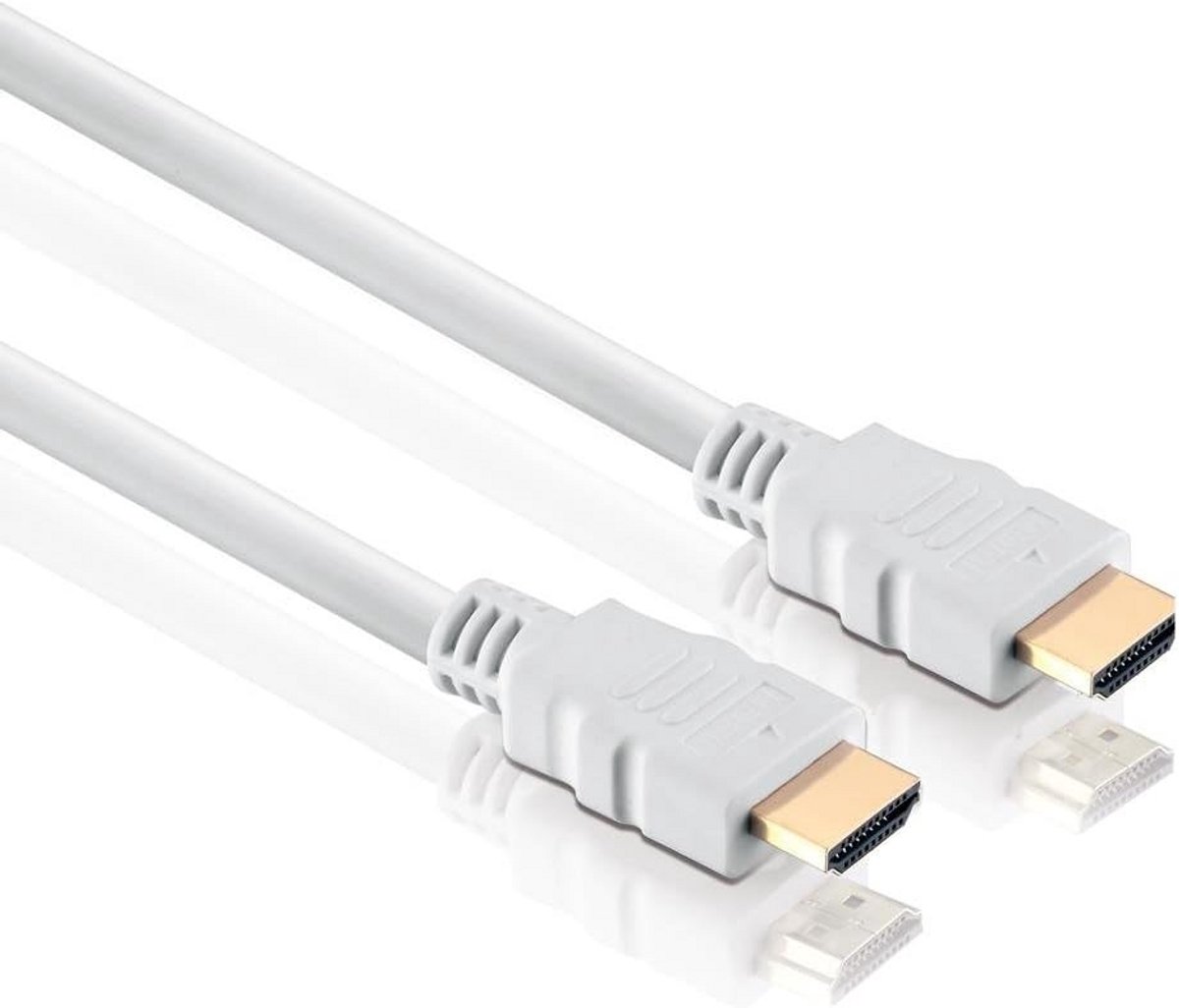 High Speed HDMI Kabel 0.5 Meter Wit met Ethernet en Vergulde Stekkers voor 1080p & 3D