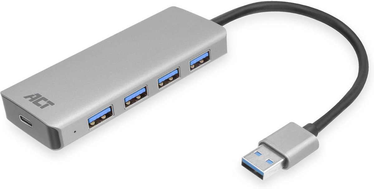 4-Poorts USB 3.0 Hub met USB-C Stroomaansluiting voor Laptops