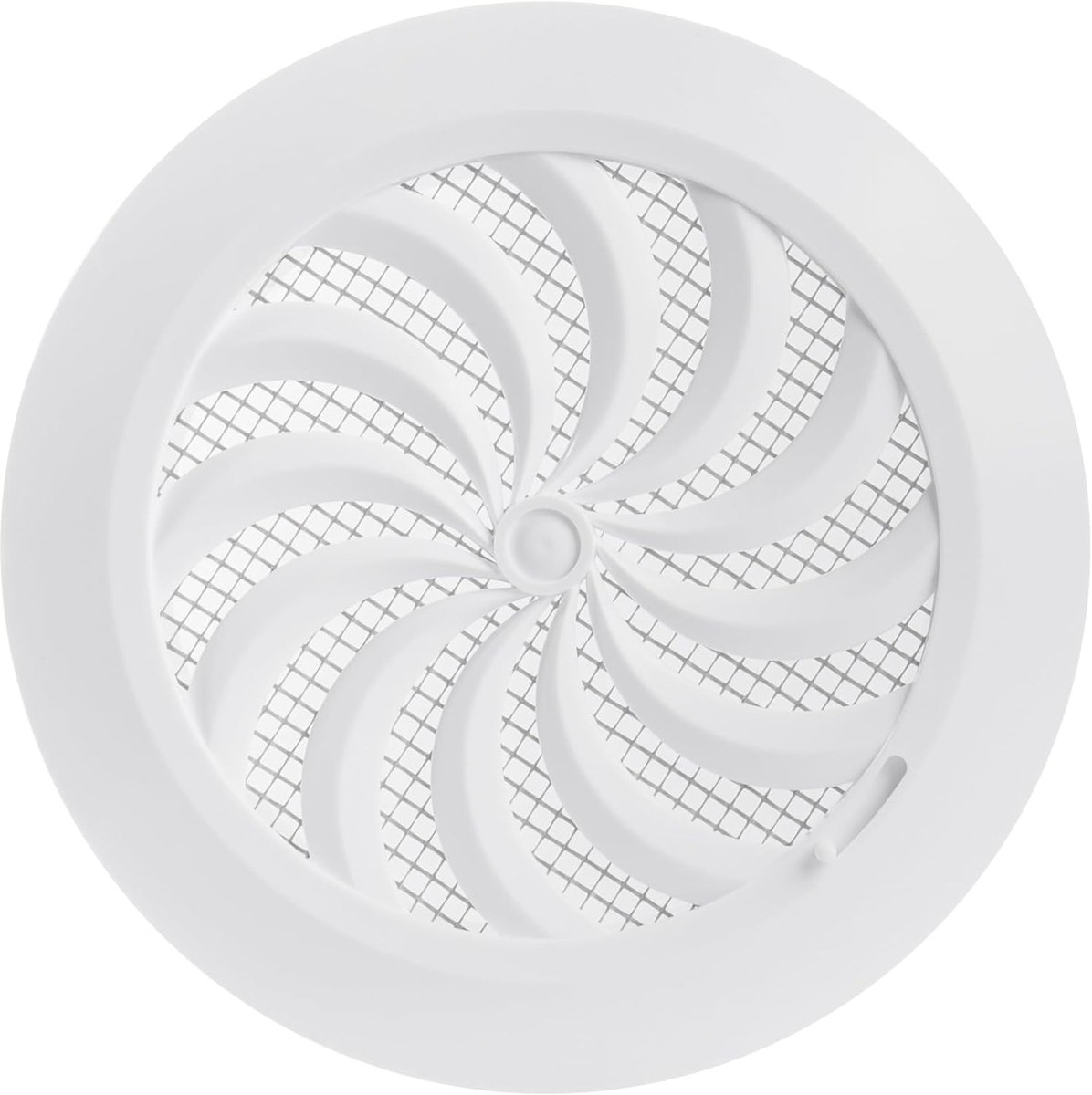 Rond Ventilatierooster 100 mm Wit Kunststof Afsluitbaar met Insectenwering voor Binnen en Buiten