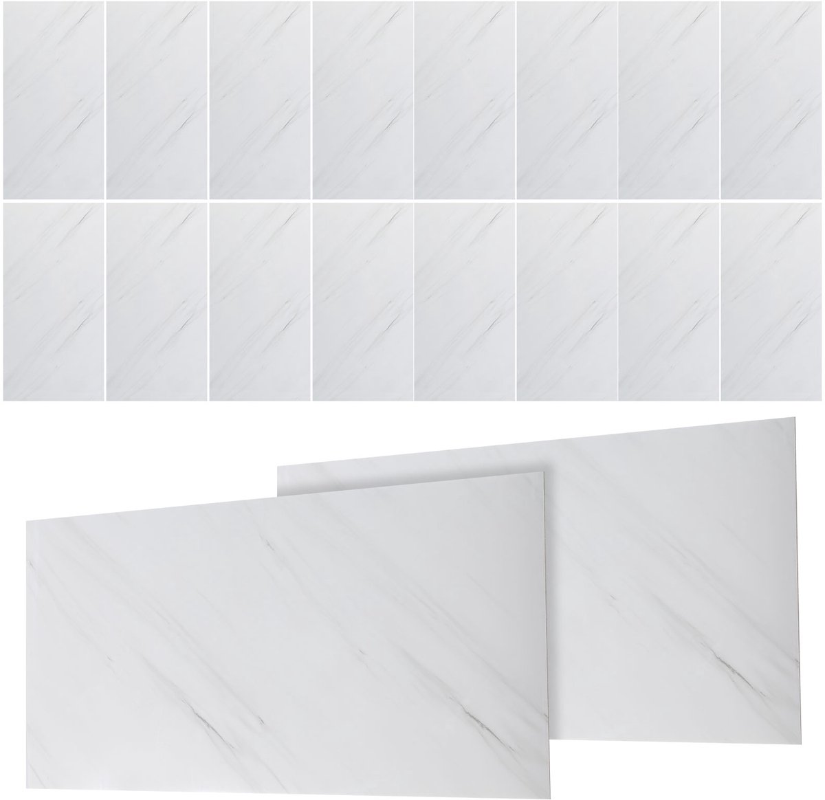 Verpakking van 40 Zelfklevende Achterwandtegels – 30x60 cm Zelfklevende Muurstickers – Decoratieve Tegelpanelen voor Keuken en Badkamer