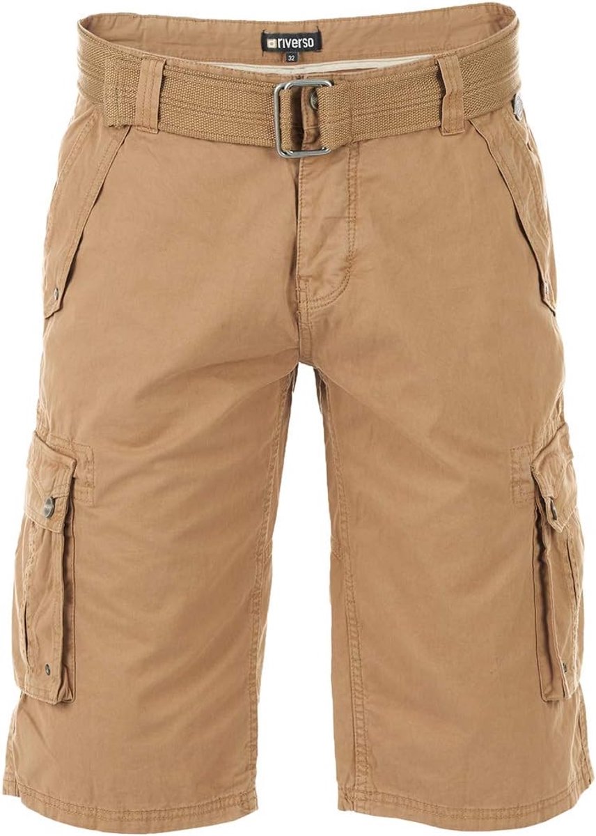 Heren Cargo Shorts Korte Broek met Riem 100% Katoen Verkrijgbaar in Meerdere Kleuren en Maten