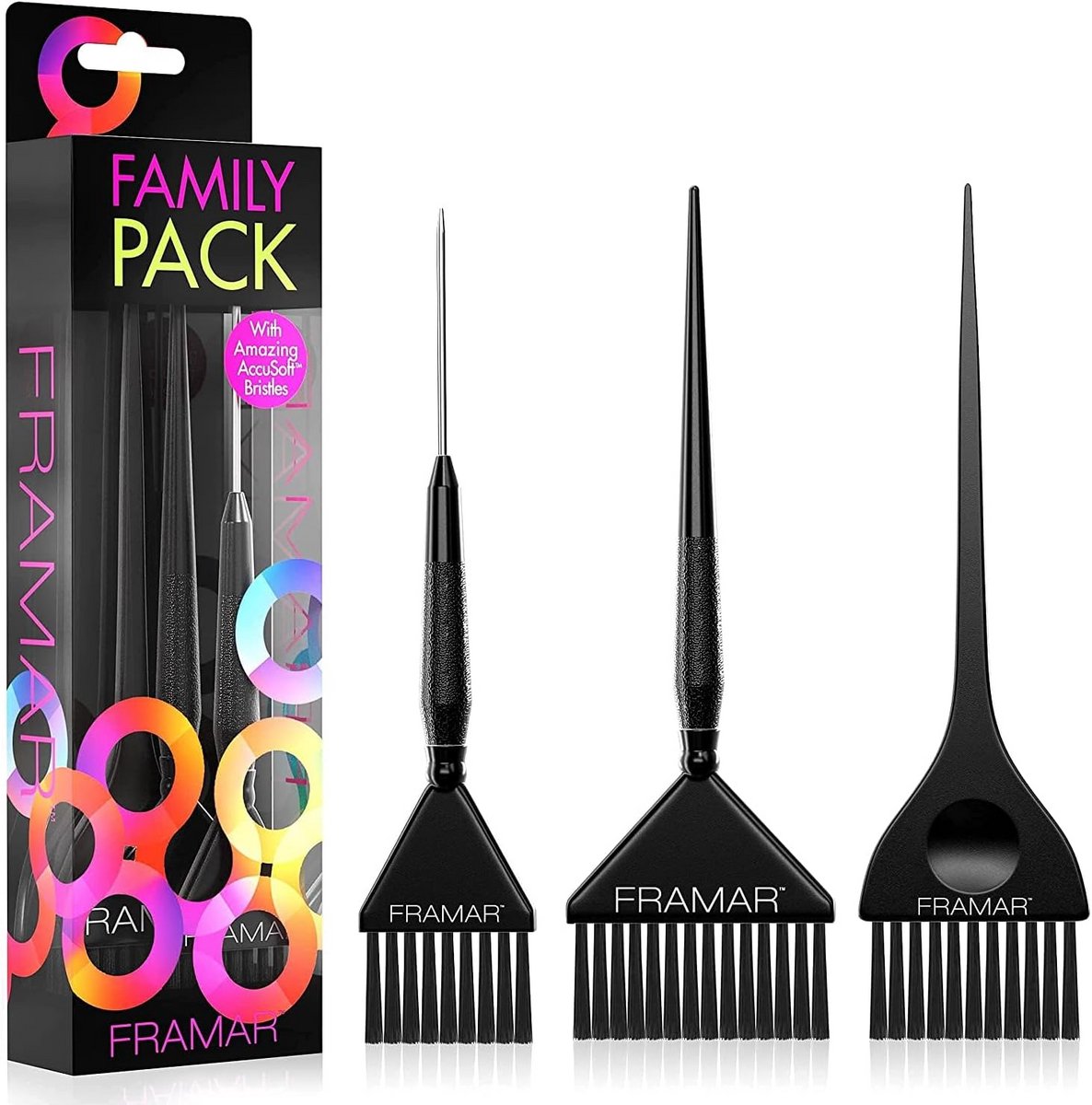 Set van 3 Professionele Haarverfkwasten voor Thuis en Salon Gebruik