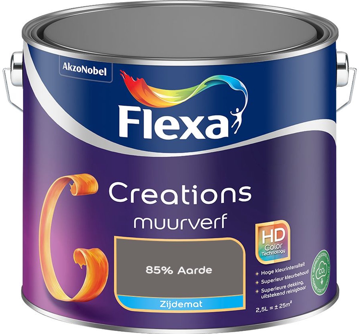 Flexa Creations Muurverf Zijdemat 85% Aarde 2,5 L