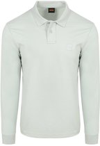 BOSS Passerby Polo Licht Turquoise - Maat XL - Heren - Longsleeve polo