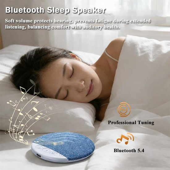Slaapsprekers - Slaapkussenluidspreker - Onderkussen Bluetooth Speaker - mini-slaaphulpmiddel met botgeleiding - Botgeleiding Technologie - stereobas - Draadloos - timer voor witte ruis en draadloze slaapondersteuningsfunctie - Blauw van Merkloos — afbeelding 3